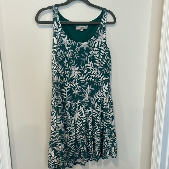 Ann Taylor Loft Dress Summer Floral Casual Dress Size M - Picture 1 of 5